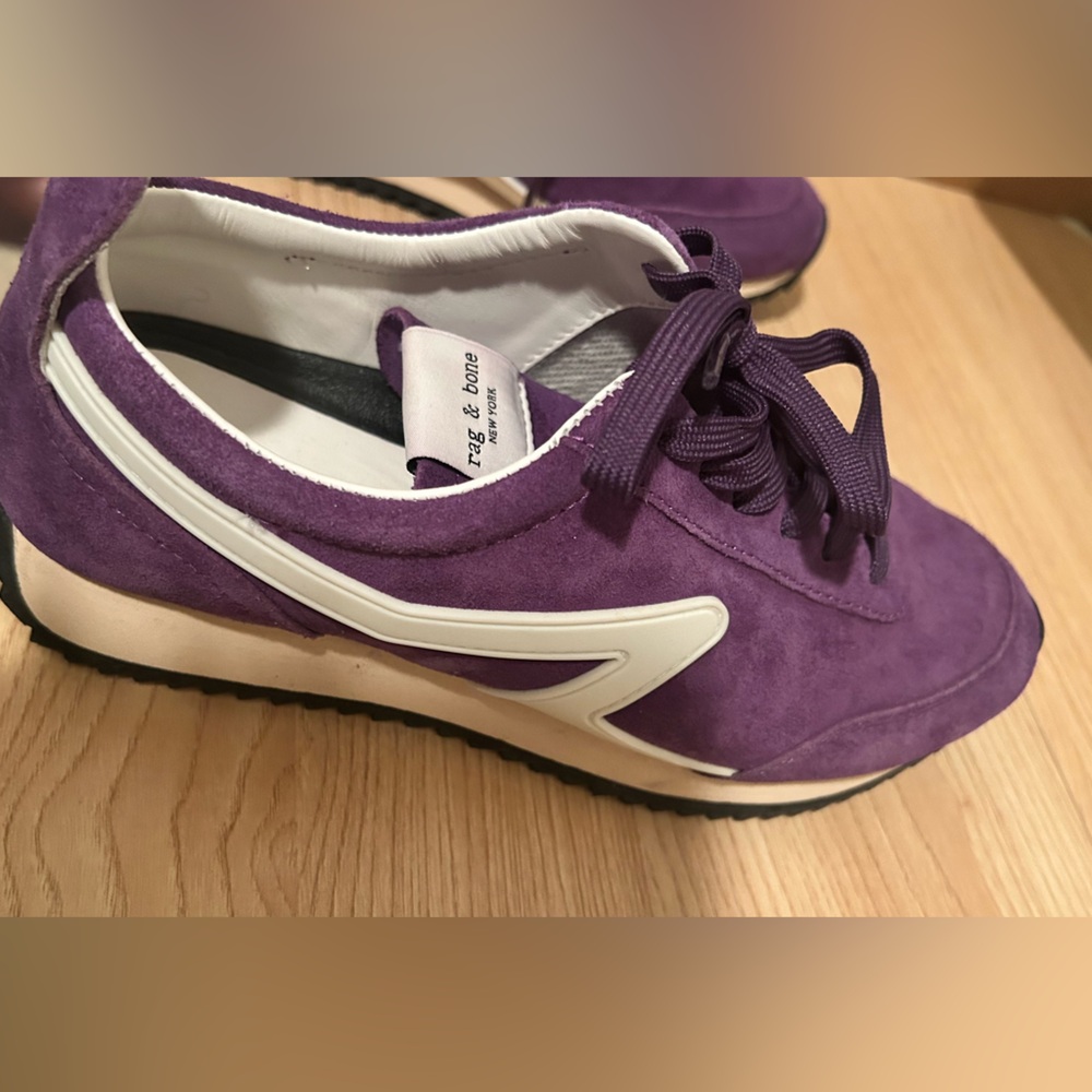 Rag And Bone Retro Runner Suede Violet Size 39 - image 2